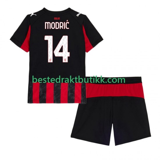 Fotballdrakter AC Milan Modrić Luca 14 Hjemmedraktsett 2025-2026 Kortermet til Barn