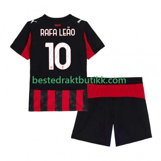 Fotballdrakter AC Milan Rafael Leao 10 Hjemmedraktsett 2025-2026 Kortermet til Barn