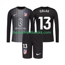 Fotballdrakter Atlético Madrid Jan Oblak 13 Keeper Bortedraktsett 2025-2026 Langermet til Barn