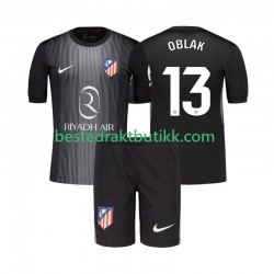 Fotballdrakter Atlético Madrid Jan Oblak 13 Keeper Bortedraktsett 2025-2026 Kortermet til Barn