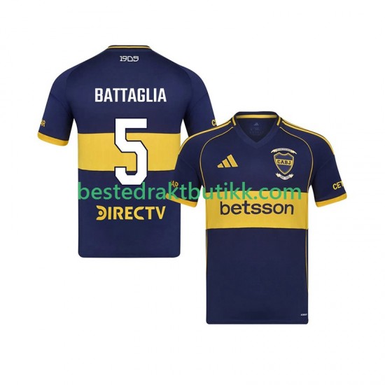 Fotballdrakter CA Boca Juniors Rodrigo Battaglia 5 Hjemmedraktsett 2025-2026 Kortermet til Herre