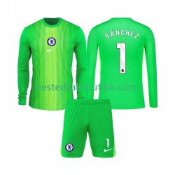 Fotballdrakter Chelsea Robert Sanchez 1 Keeper Bortedraktsett 2025-2026 Langermet til Barn