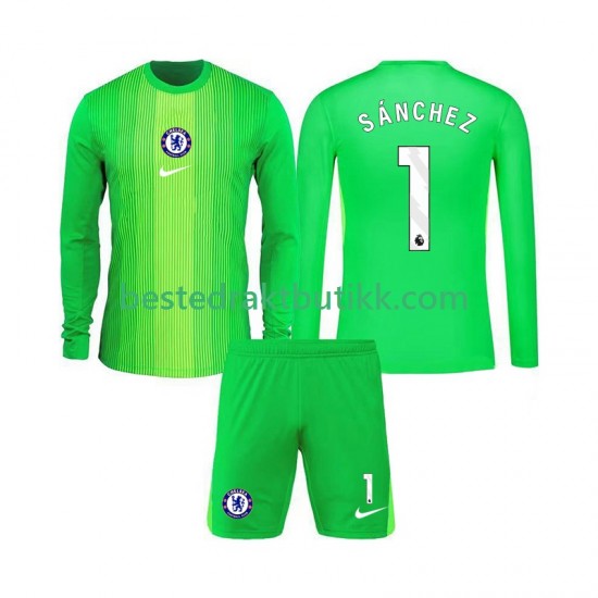 Fotballdrakter Chelsea Robert Sanchez 1 Keeper Bortedraktsett 2025-2026 Langermet til Barn