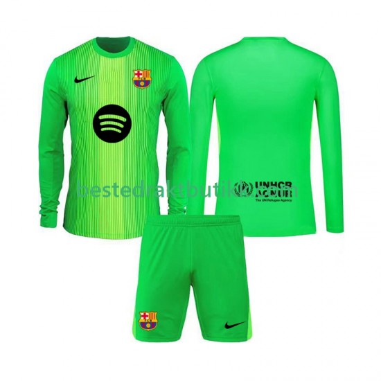 Fotballdrakter FC Barcelona Keeper Hjemmedraktsett 2025-2026 Langermet til Barn