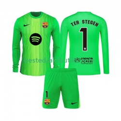 Fotballdrakter FC Barcelona Ter Stegen 1 Keeper Hjemmedraktsett 2025-2026 Langermet til Barn