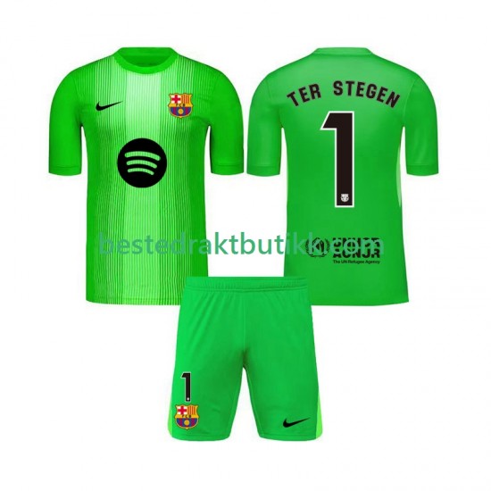Fotballdrakter FC Barcelona Ter Stegen 1 Keeper Hjemmedraktsett 2025-2026 Kortermet til Barn