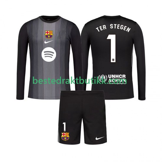 Fotballdrakter FC Barcelona Ter Stegen 1 Keeper Tredjedraktsett 2025-2026 Langermet til Barn