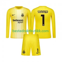 Fotballdrakter Inter Milan Yann Sommer 1 Keeper Bortedraktsett 2025-2026 Langermet til Barn