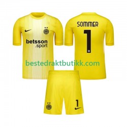 Fotballdrakter Inter Milan Yann Sommer 1 Keeper Bortedraktsett 2025-2026 Kortermet til Barn