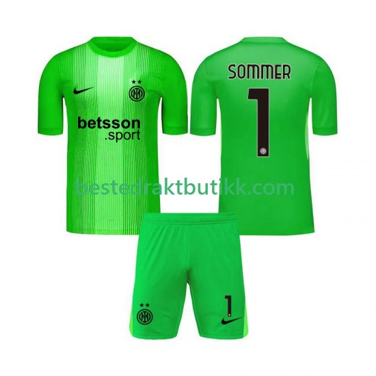 Fotballdrakter Inter Milan Yann Sommer 1 Keeper Tredjedraktsett 2025-2026 Kortermet til Barn