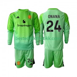 Fotballdrakter Manchester United Andre Onana 24 Keeper Fjerdedraktsett 2025-2026 Langermet til Barn