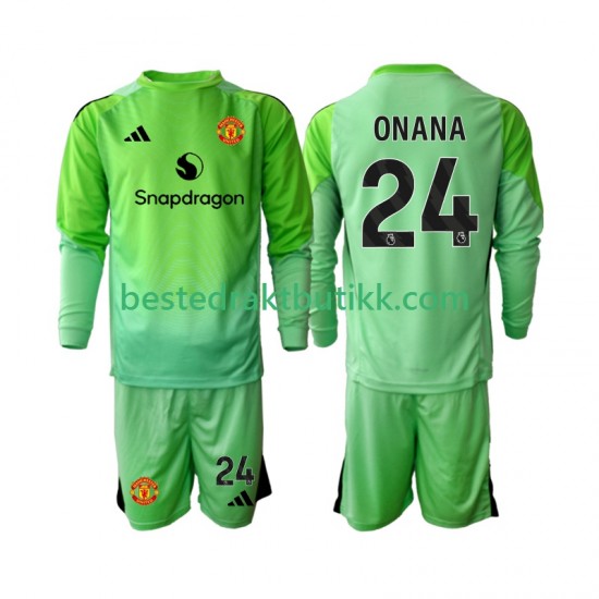 Fotballdrakter Manchester United Andre Onana 24 Keeper Fjerdedraktsett 2025-2026 Langermet til Barn