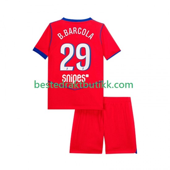 Fotballdrakter Paris Saint-Germain Bradley Barcola 29 Tredjedraktsett 2025-2026 Kortermet til Barn