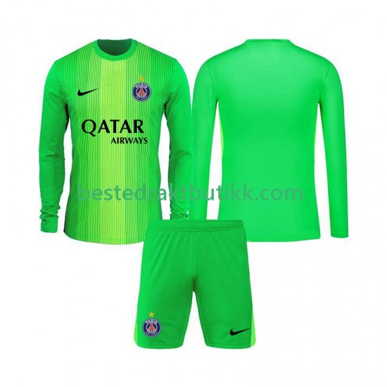 Fotballdrakter Paris Saint-Germain Keeper Bortedraktsett 2025-2026 Langermet til Barn