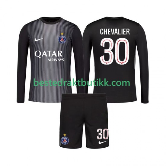 Fotballdrakter Paris Saint-Germain Lucas Chevalier 30 Keeper Hjemmedraktsett 2025-2026 Langermet til Barn