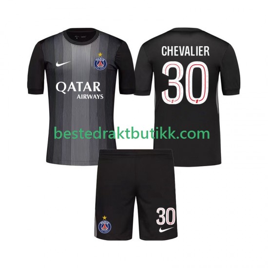 Fotballdrakter Paris Saint-Germain Lucas Chevalier 30 Keeper Hjemmedraktsett 2025-2026 Kortermet til Barn