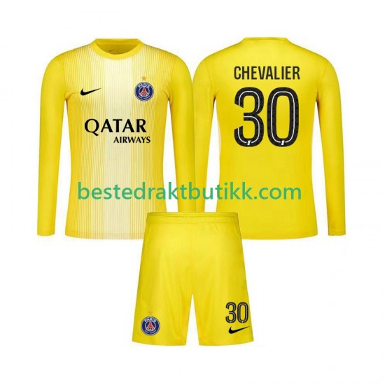 Fotballdrakter Paris Saint-Germain Lucas Chevalier 30 Keeper Tredjedraktsett 2025-2026 Langermet til Barn