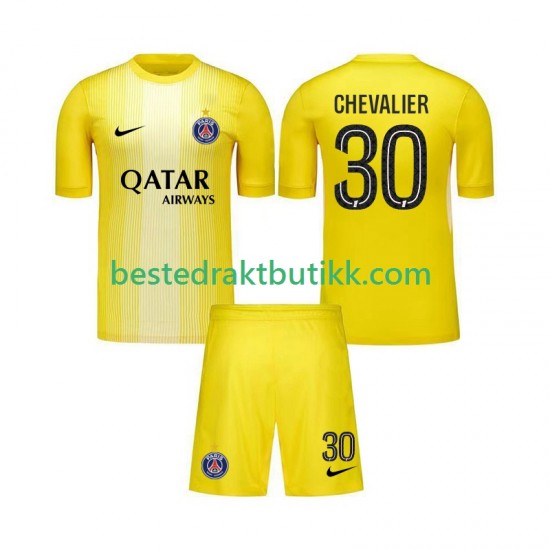 Fotballdrakter Paris Saint-Germain Lucas Chevalier 30 Keeper Tredjedraktsett 2025-2026 Kortermet til Barn