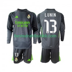Fotballdrakter Real Madrid Andriy Lunin 13 Keeper Tredjedraktsett 2025-2026 Langermet til Barn