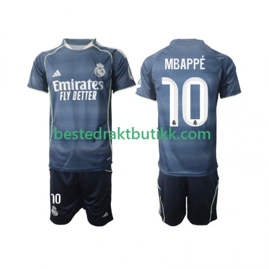Fotballdrakter Real Madrid Mbappé Kylian 10 Bortedraktsett 2025-2026 Kortermet til Barn