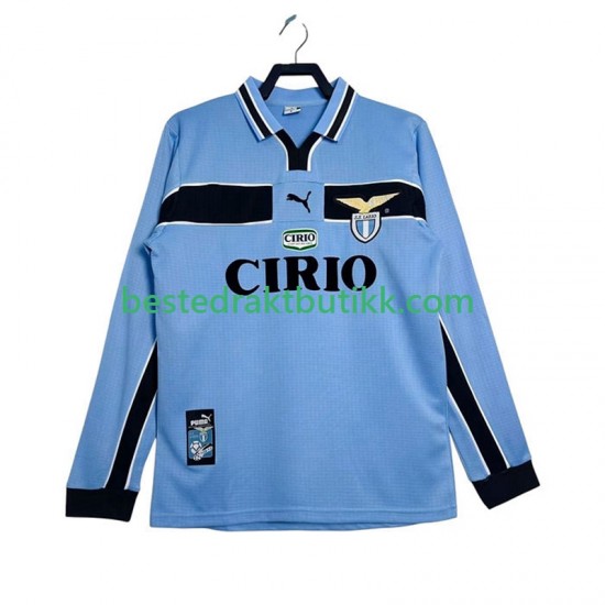 Fotballdrakter SS Lazio 1998 Retro Hjemmedraktsett 1999 Langermet til Herre