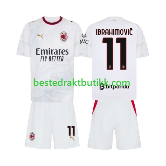 Fotballdrakter AC Milan Ibrahimović 11 Bortedraktsett 2026-2027 Kortermet til Barn