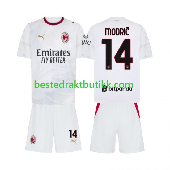 Fotballdrakter AC Milan Modrić Luka 14 Bortedraktsett 2026-2027 Kortermet til Barn