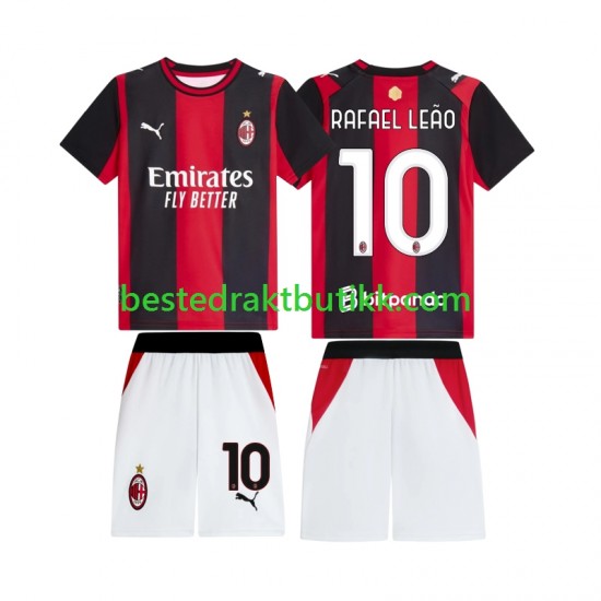 Fotballdrakter AC Milan Rafael Leao 10 Hjemmedraktsett 2026-2027 Kortermet til Barn