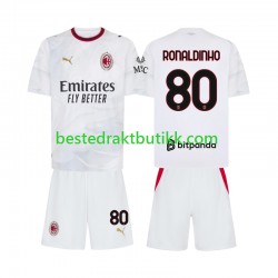 Fotballdrakter AC Milan Ronaldinho 80 Bortedraktsett 2026-2027 Kortermet til Barn