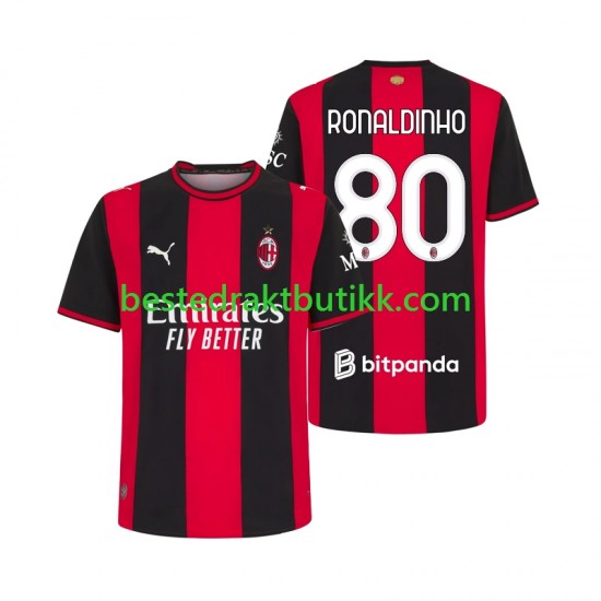 Fotballdrakter AC Milan Ronaldinho 80 Hjemmedraktsett 2026-2027 Kortermet til Herre