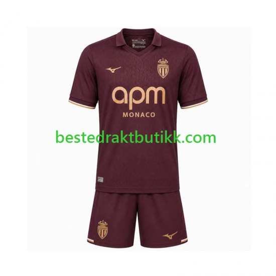 Fotballdrakter AS Monaco Bortedraktsett 2026-2027 Kortermet til Barn