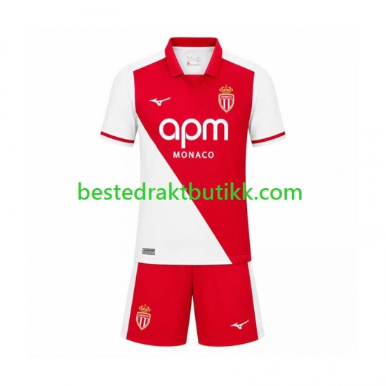 Fotballdrakter AS Monaco Hjemmedraktsett 2026-2027 Kortermet til Barn