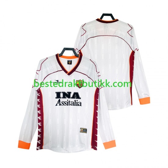 Fotballdrakter AS Roma 2000 Retro Bortedraktsett 1999 Langermet til Herre
