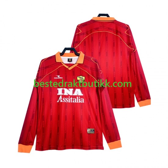 Fotballdrakter AS Roma 2000 Retro Hjemmedraktsett 1999 Langermet til Herre