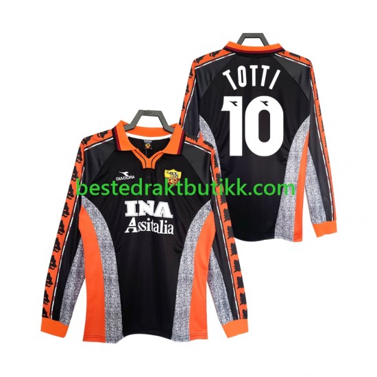 Fotballdrakter AS Roma Totti 10 1998 Retro Tredjedraktsett 1999 Langermet til Herre