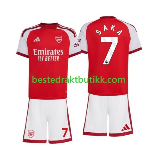 Fotballdrakter Arsenal Bukayo Saka 7 Hjemmedraktsett 2026-2027 Kortermet til Barn