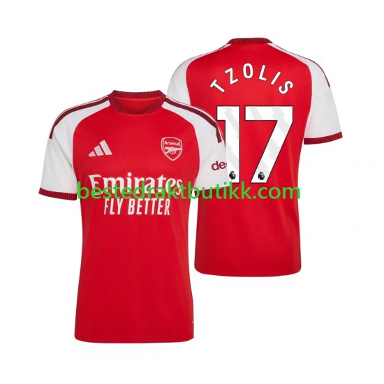 Fotballdrakter Arsenal Christos Tzolis 17 Hjemmedraktsett 2026-2027 Kortermet til Herre