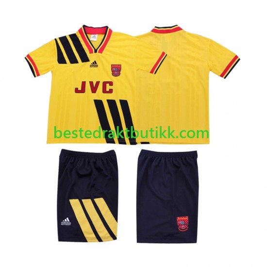 Fotballdrakter Arsenal 1993 Retro Bortedraktsett 1994 Kortermet til Barn