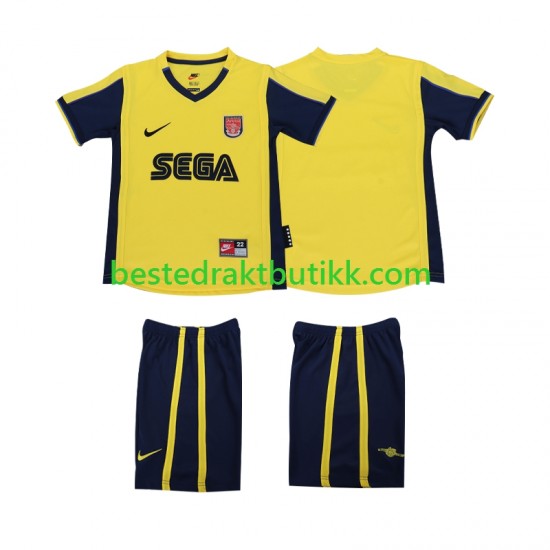 Fotballdrakter Arsenal 2000 2001 Retro Bortedraktsett Kortermet til Barn
