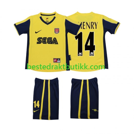 Fotballdrakter Arsenal Thierry Henry 14 2000 2001 Retro Bortedraktsett Kortermet til Barn