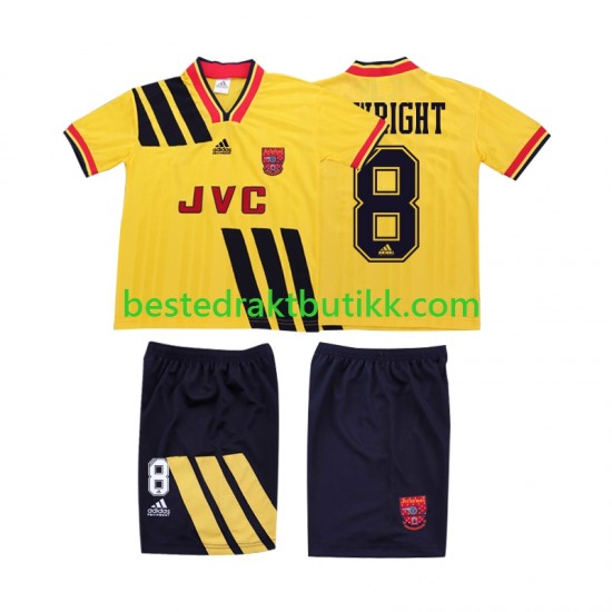 Fotballdrakter Arsenal WRIGHT 8 1993 Retro Bortedraktsett 1994 Kortermet til Barn