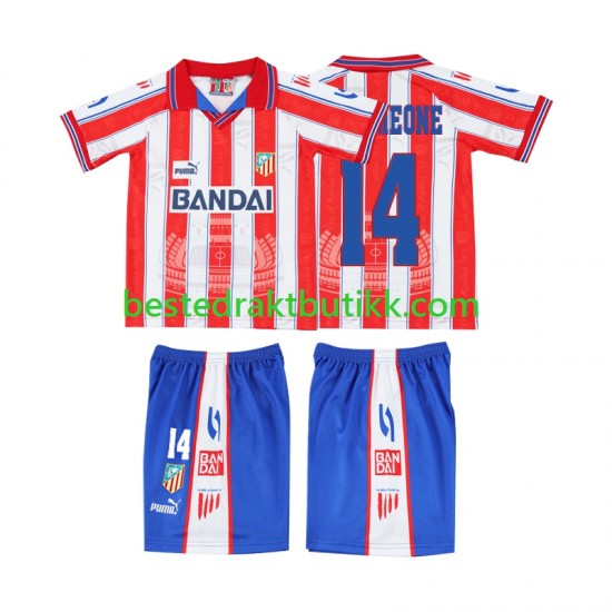 Fotballdrakter Atlético Madrid SIMEONE 14 1996 1997 Retro Hjemmedraktsett Kortermet til Barn