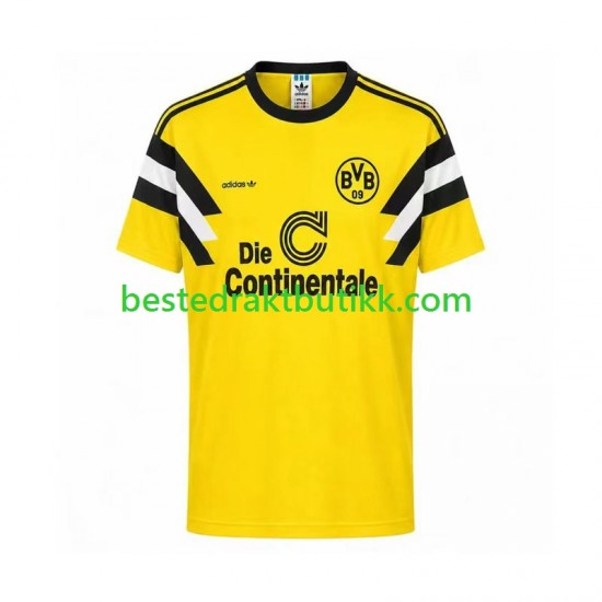 Fotballdrakter Borussia Dortmund 1989 Retro Hjemmedraktsett Kortermet til Herre