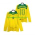 Fotballdrakter Brasil RONALDINHO 10 Retro Hjemmedraktsett 2004 Langermet til Herre