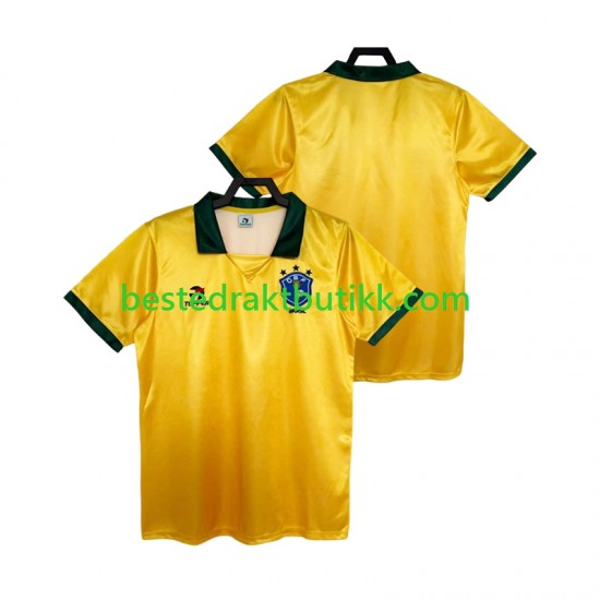 Fotballdrakter Brasil 1988 Retro Hjemmedraktsett Kortermet til Herre
