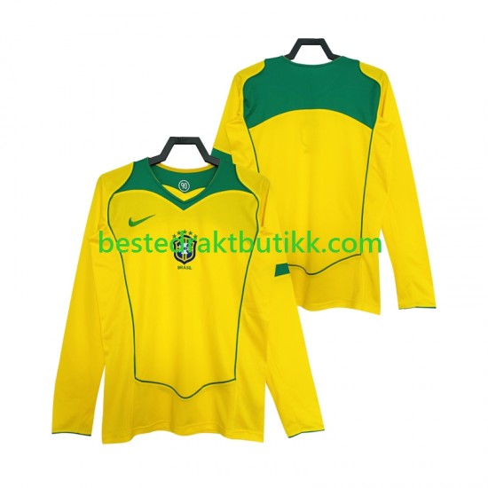 Fotballdrakter Brasil Retro Hjemmedraktsett 2004 Langermet til Herre