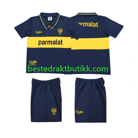 Fotballdrakter CA Boca Juniors 1993 1995 Retro Hjemmedraktsett Kortermet til Barn