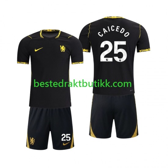 Fotballdrakter Chelsea Moises Caicedo 25 Bortedraktsett 2026-2027 Kortermet til Barn