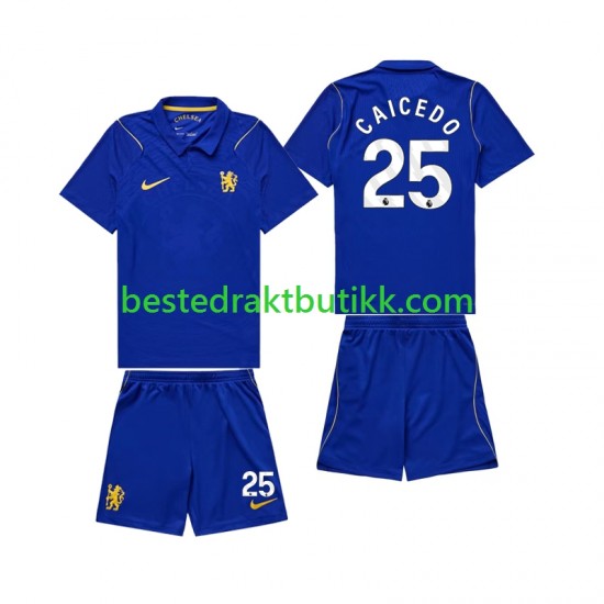 Fotballdrakter Chelsea Moises Caicedo 25 Hjemmedraktsett 2026-2027 Kortermet til Barn
