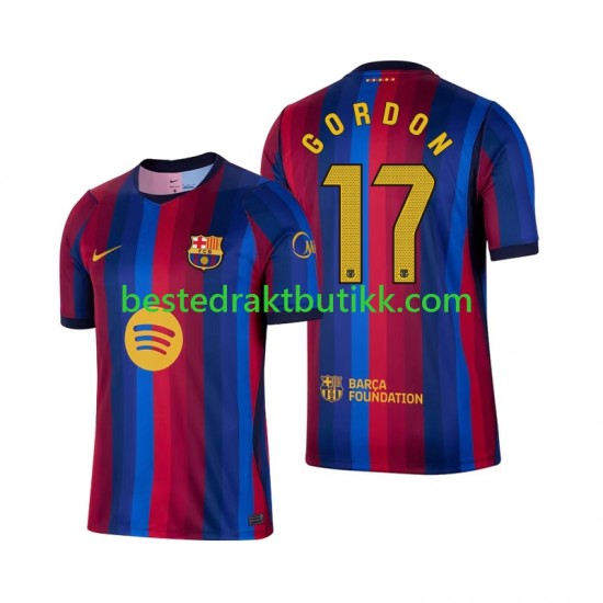 Fotballdrakter FC Barcelona Anthony Gordon 17 Hjemmedraktsett 2026-2027 Kortermet til Herre